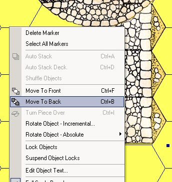 the right-click popup menu