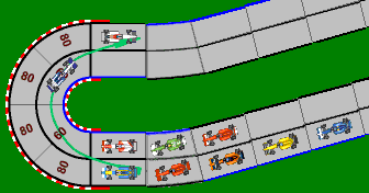 around the first turn ...